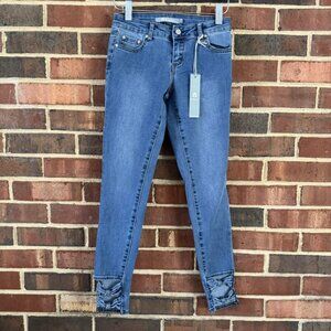 Tractr Bow Tie Ankle Girls Skinny Jeans